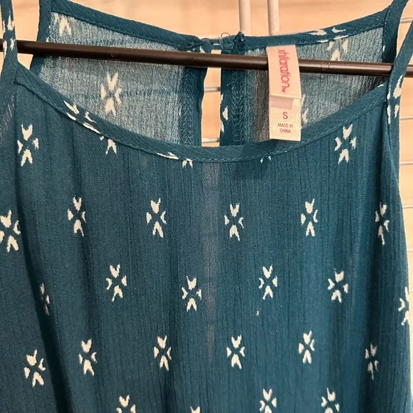 Teal Flowy Dress - Picture 2 of 3